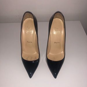 Christian Louboutin BLACK Patent Pigalle